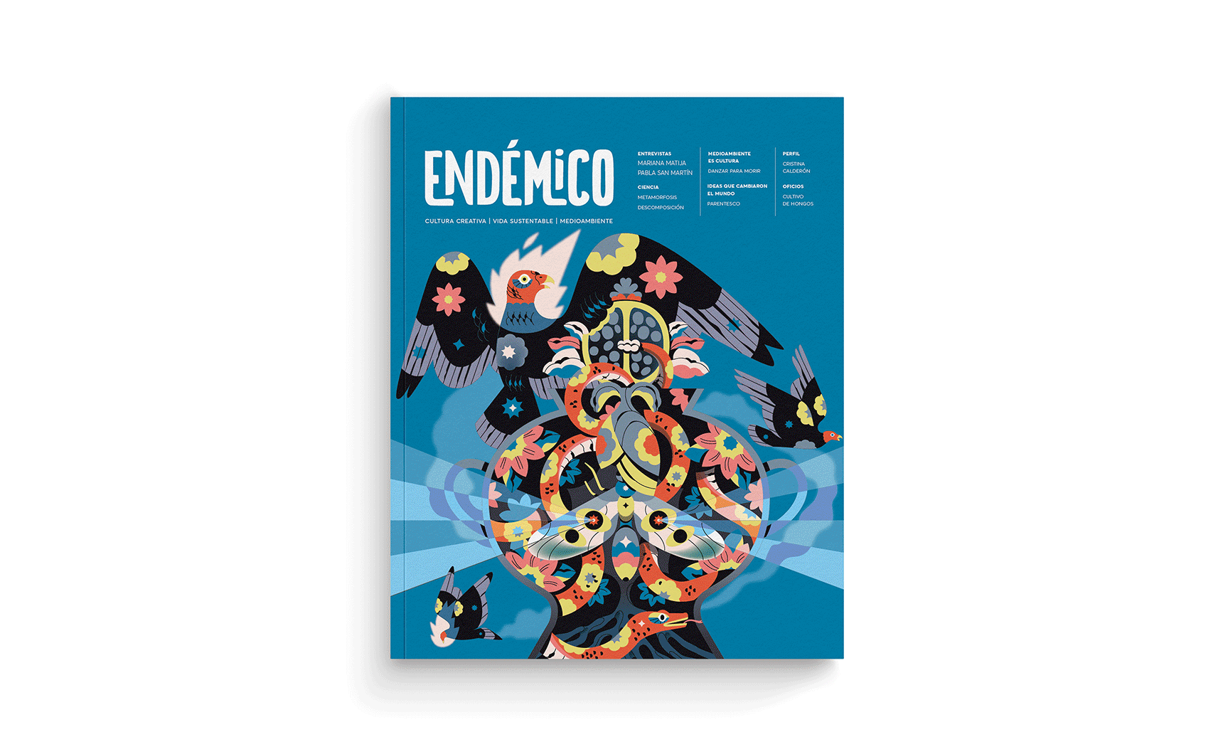 Imagen en movimiento con revistas impresas y digitales de Endémico
